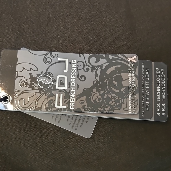 New FDJ Oliva Flare brown denim Jeans 8 Tall - Picture 3 of 12